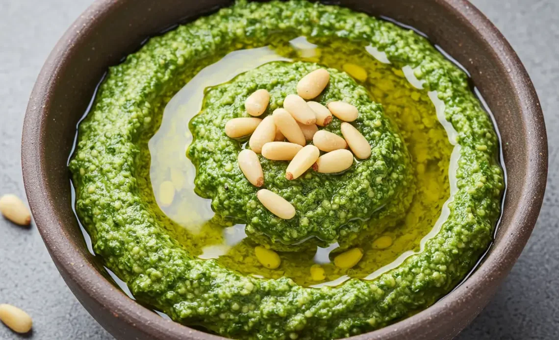 Garlic mustard pesto