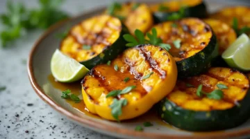 Grilled Summer Squash with Lemon-Herb Dressing