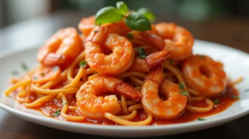 Easy Red Argentinian Shrimp Scampi Pasta