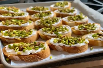 The Perfect Goat Cheese and Pistachio Bruschetta Recipe