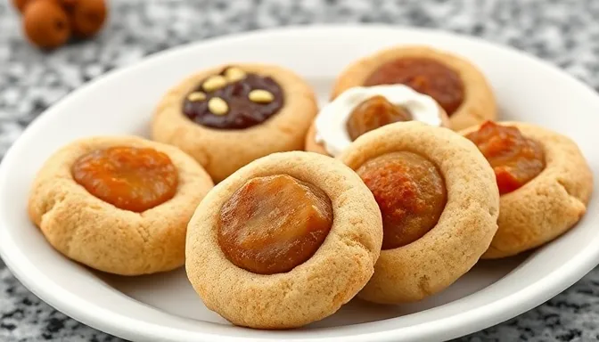 chestnut flour thumbprint cookies