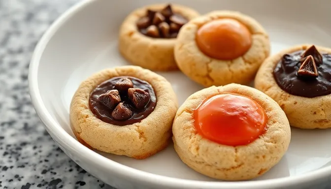 The best Chestnut Flour Thumbprint Cookies