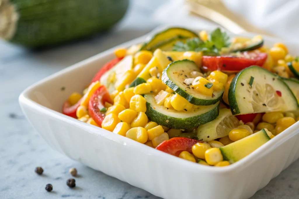 Summer squash and corn salad
