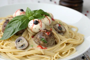 The Creepy & Delicious Eyeball Pasta Recipe for Halloween